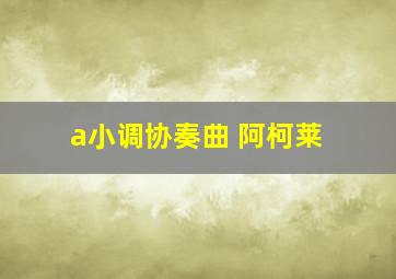 a小调协奏曲 阿柯莱